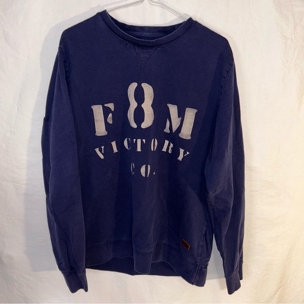 Flying Machine Blue & White Crewneck Sweater - XXL 100% Cotton